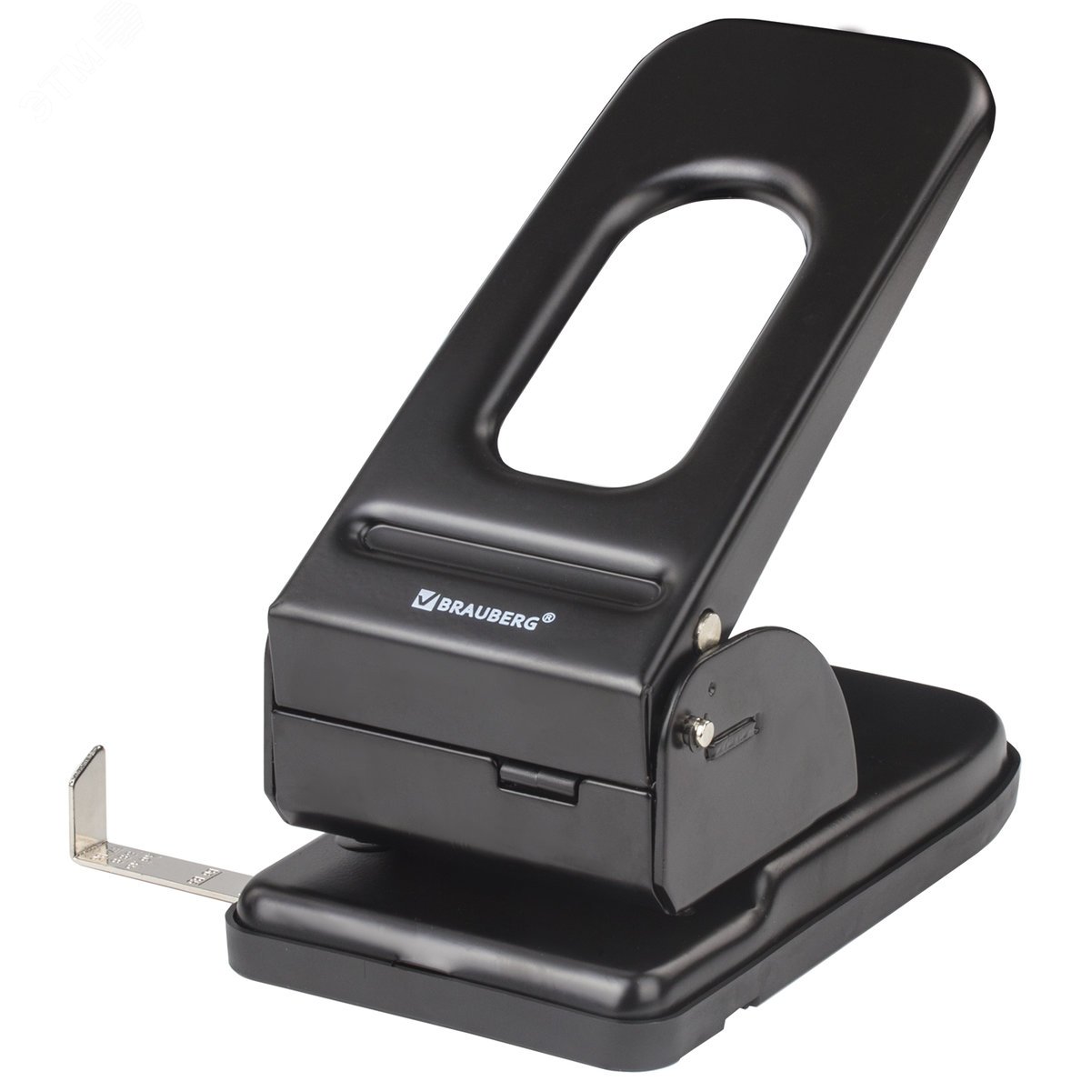 Изображение товара Дырокол металлический МОЩНЫЙ BRAUBERG Heavy duty до 60 листов черный