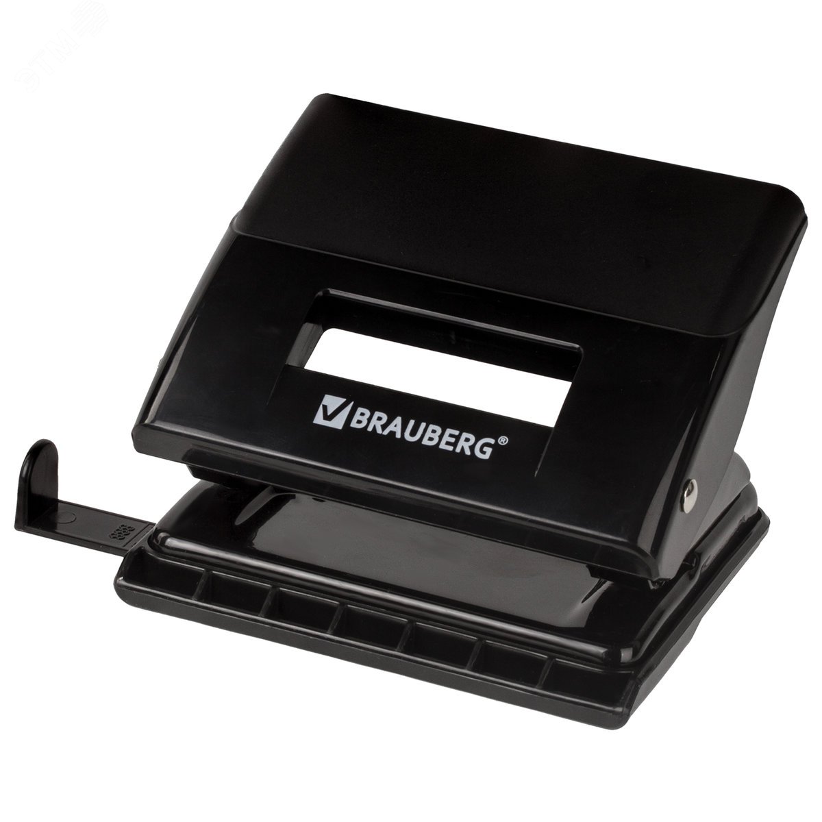 Изображение товара Дырокол BRAUBERG Black Jack для 20 листов двухотверстной, черный