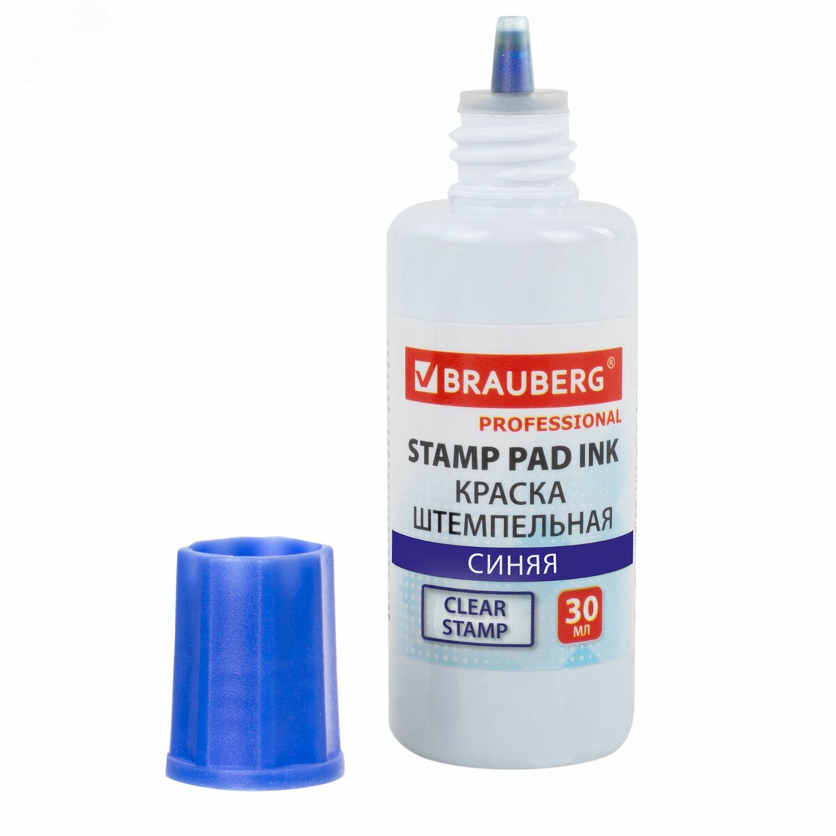 Изображение товара Штемпельная краска BRAUBERG Professional, синий, 30 мл