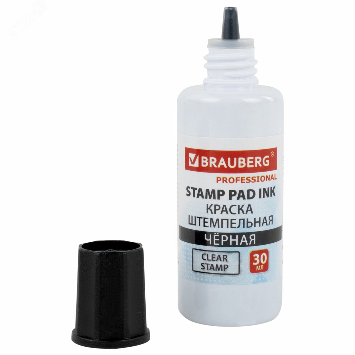 Изображение товара Краска штемпельная PROFESSIONAL, clear stamp, черная, 30 мл, на водной основе (шт)