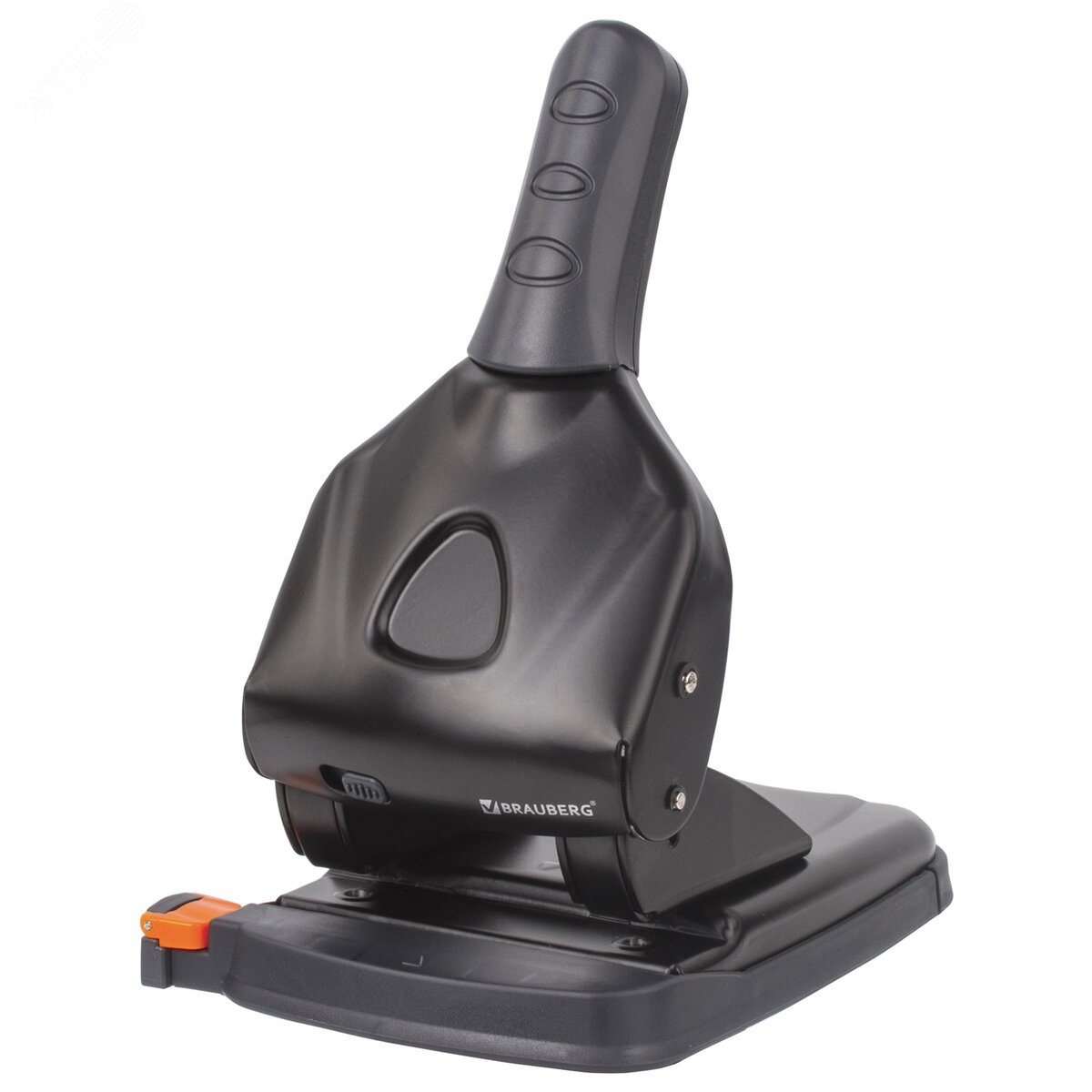 Изображение товара Дырокол металлический МОЩНЫЙ BRAUBERG ''Heavy duty'' до 65 листов, эргономичный, черный (шт)