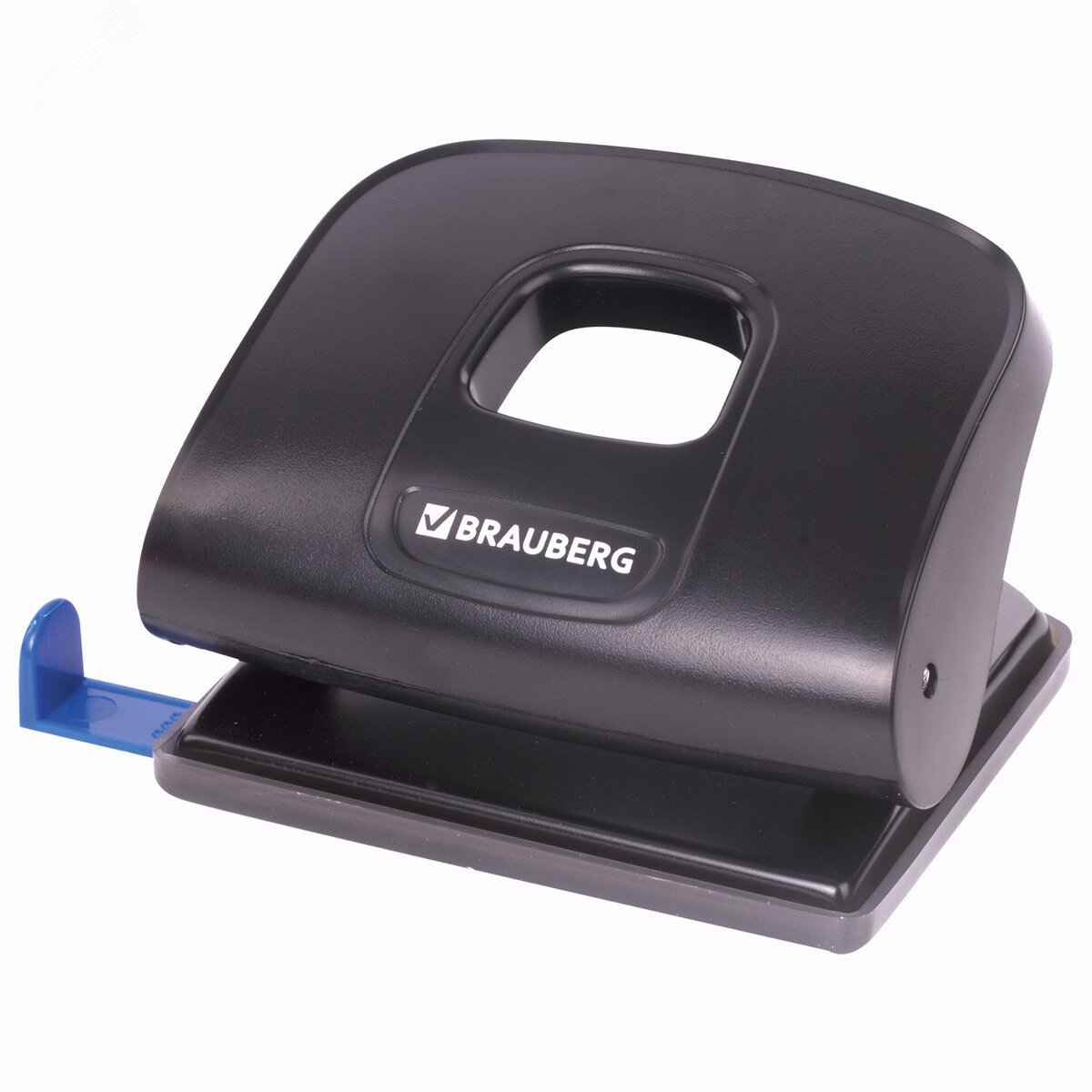 Изображение товара Дырокол BRAUBERG Extra для до 20 листов, черный, удобный офисный инструмент