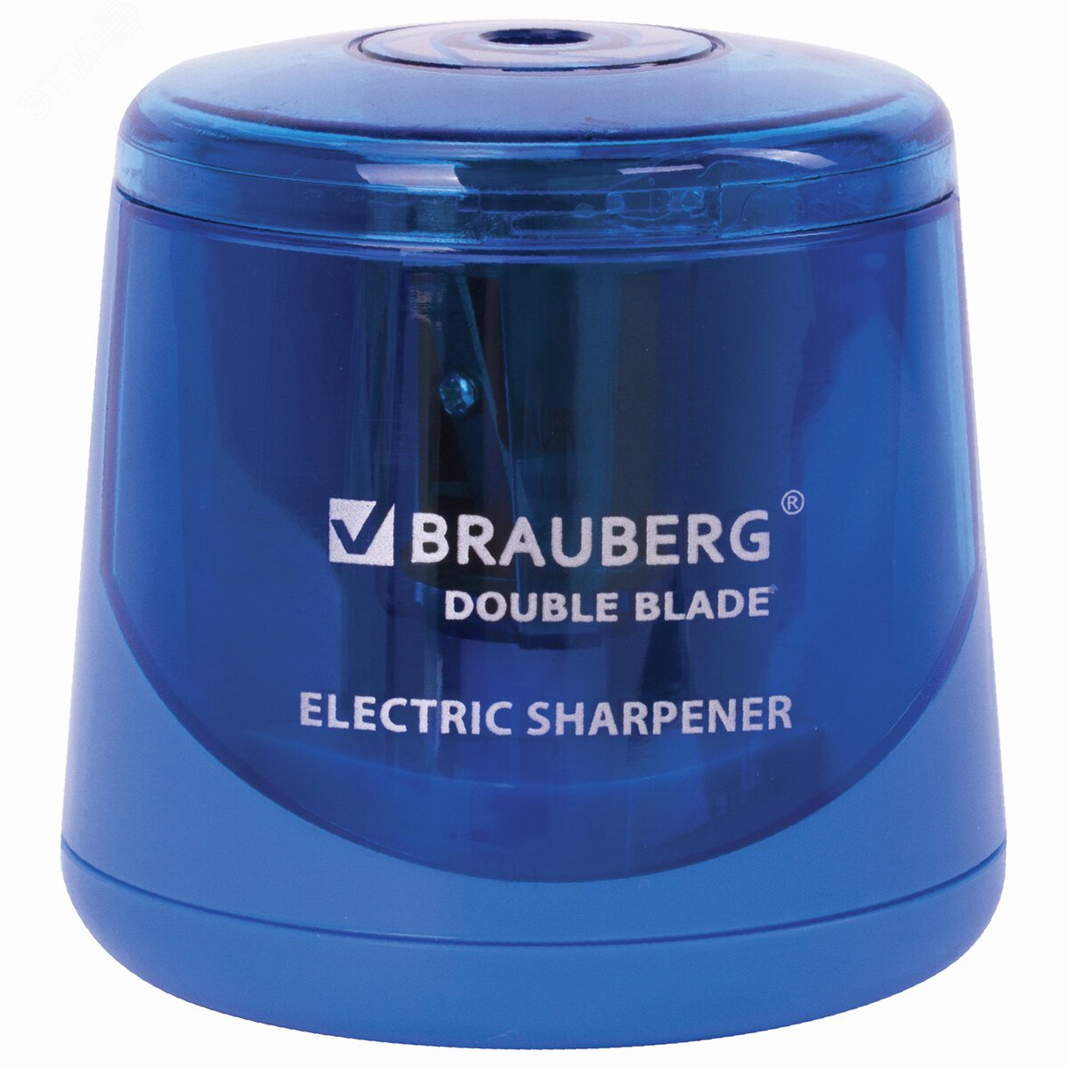 Изображение товара Электрическая точилка для карандашей BRAUBERG DOUBLE BLADE BLUE 229605