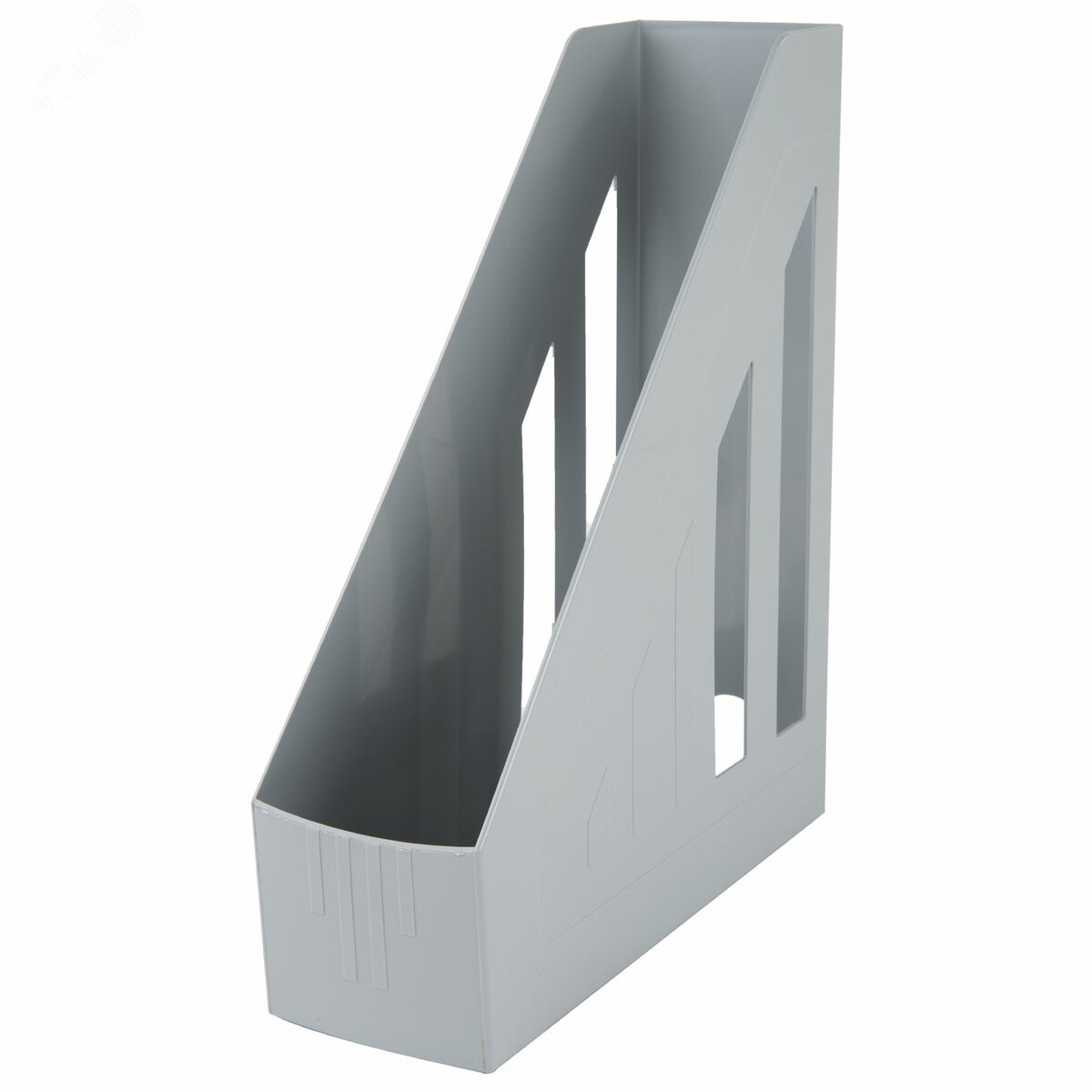 Изображение товара Лоток вертикальный для бумаг BRAUBERG ''Contract'' (260х85х300 мм), отверстия на торцах, серый, 230887 (шт)