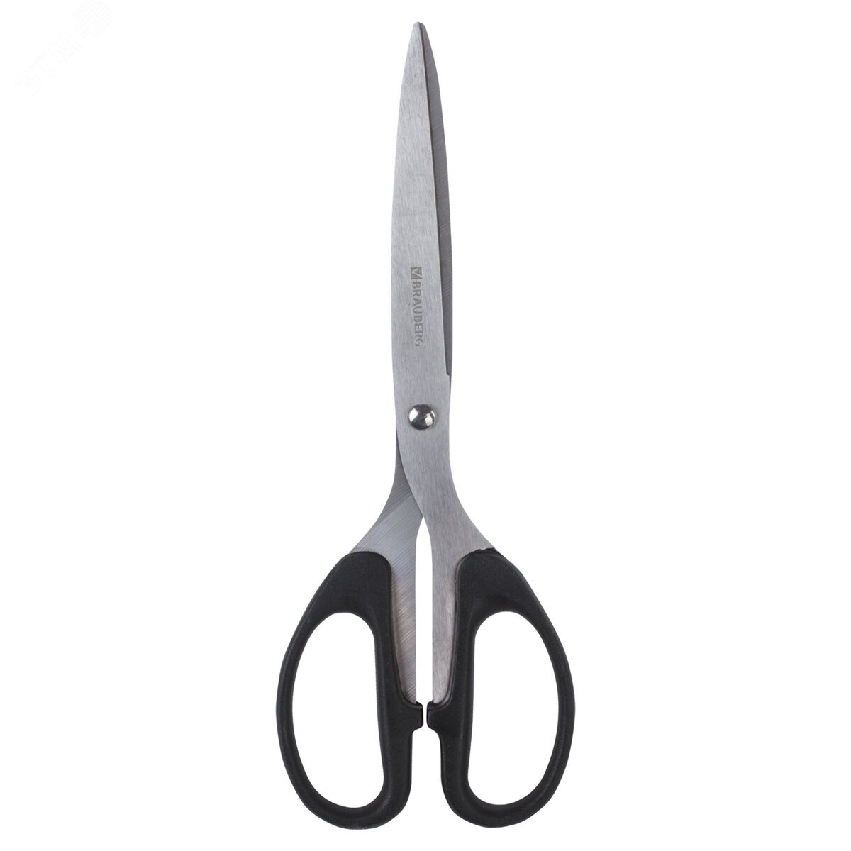 Изображение товара Ножницы BRAUBERG ''Classic'', 210 мм, чёрные, классической формы, 2-х сторонняя заточка, 230935 (шт)