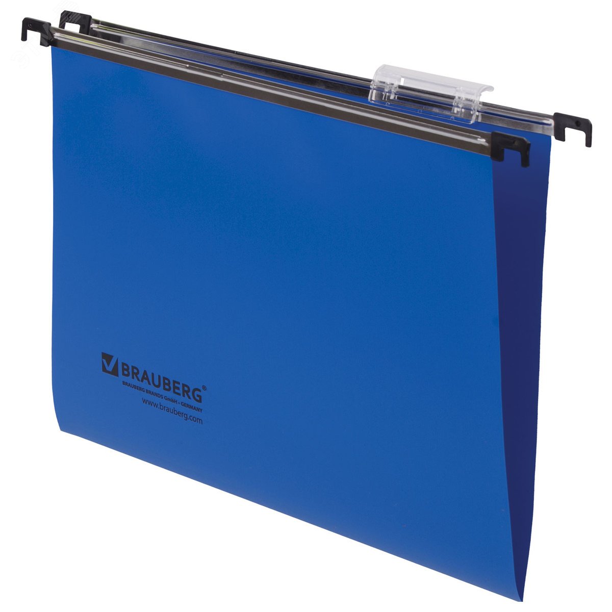 Изображение товара Подвесные папки А4 BRAUBERG, 5 шт, синие, пластиковые