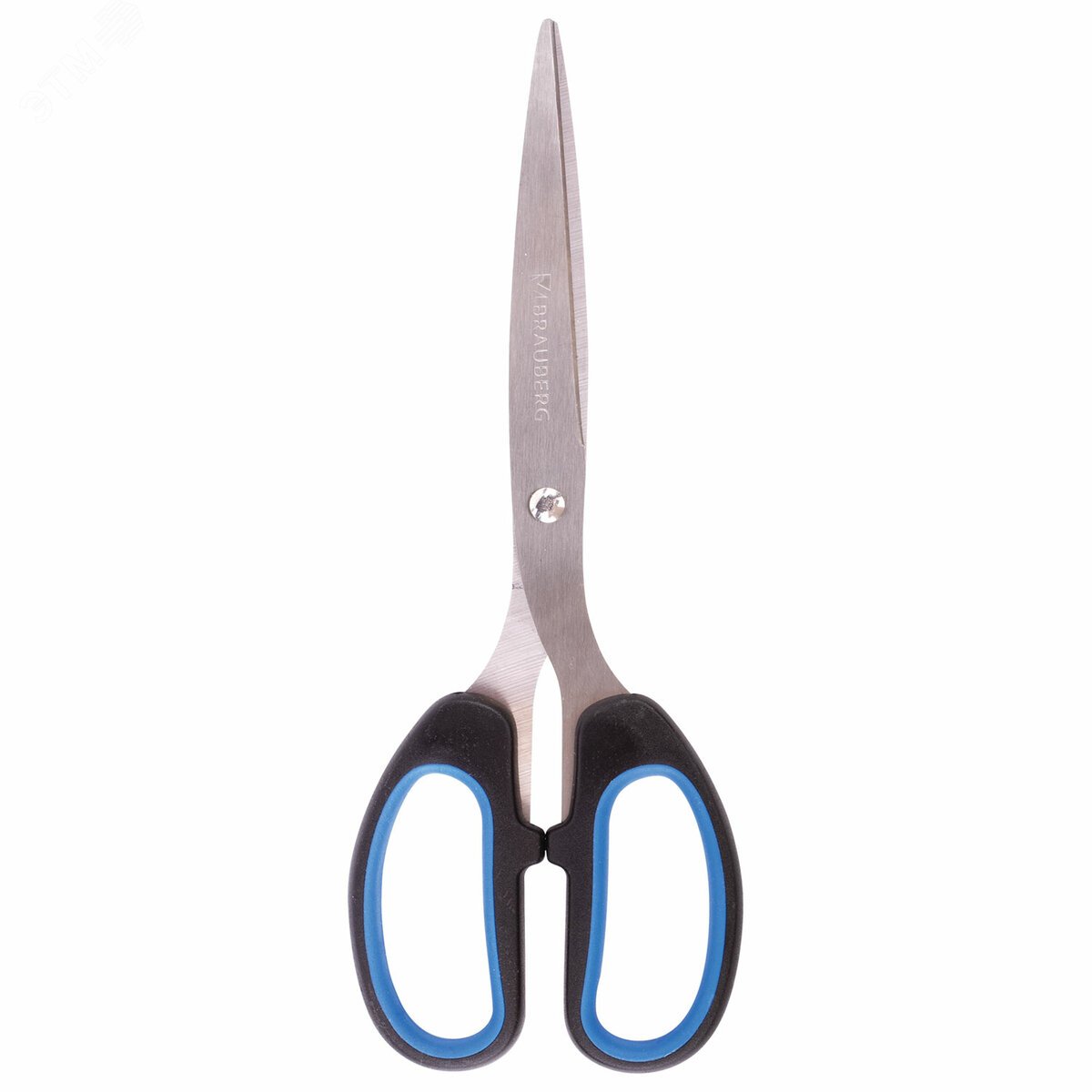 Изображение товара Ножницы BRAUBERG ''Classic+'', 205 мм, черно-синие, классической формы, резиновые вставки, 236449 (шт)