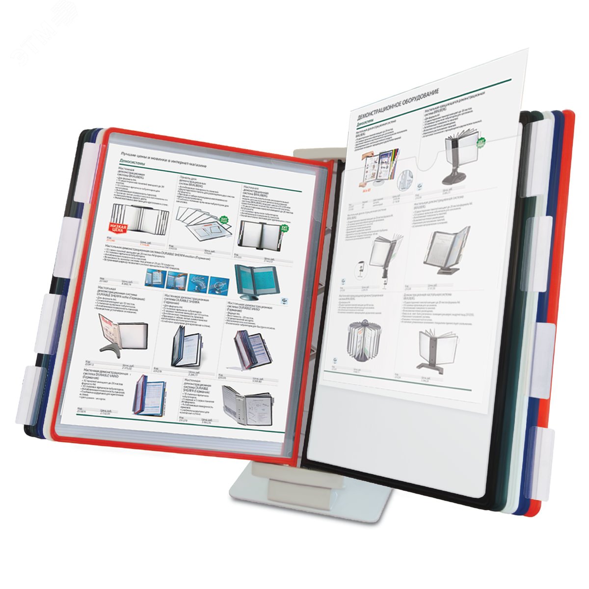 Изображение товара Демосистема настольная и настенная BRAUBERG SOLID с 10 цветными панелями А4