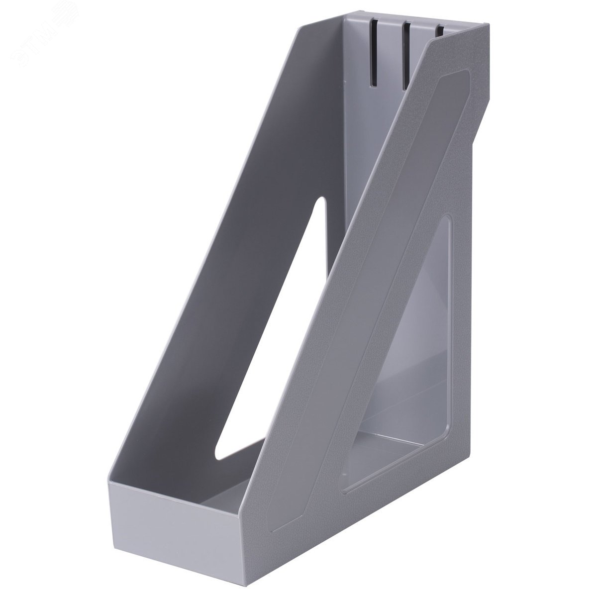 Изображение товара Лоток вертикальный для бумаг BRAUBERG ''Basic'', 265х100х285 мм, серый, 237010 (шт)