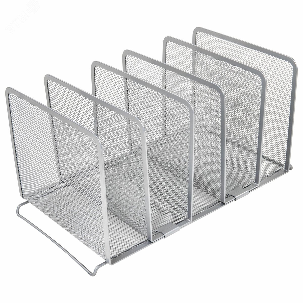 Изображение товара Подставка для сортировки писем и бумаг BRAUBERG Germanium 5 секций серебро 195х365х205 мм