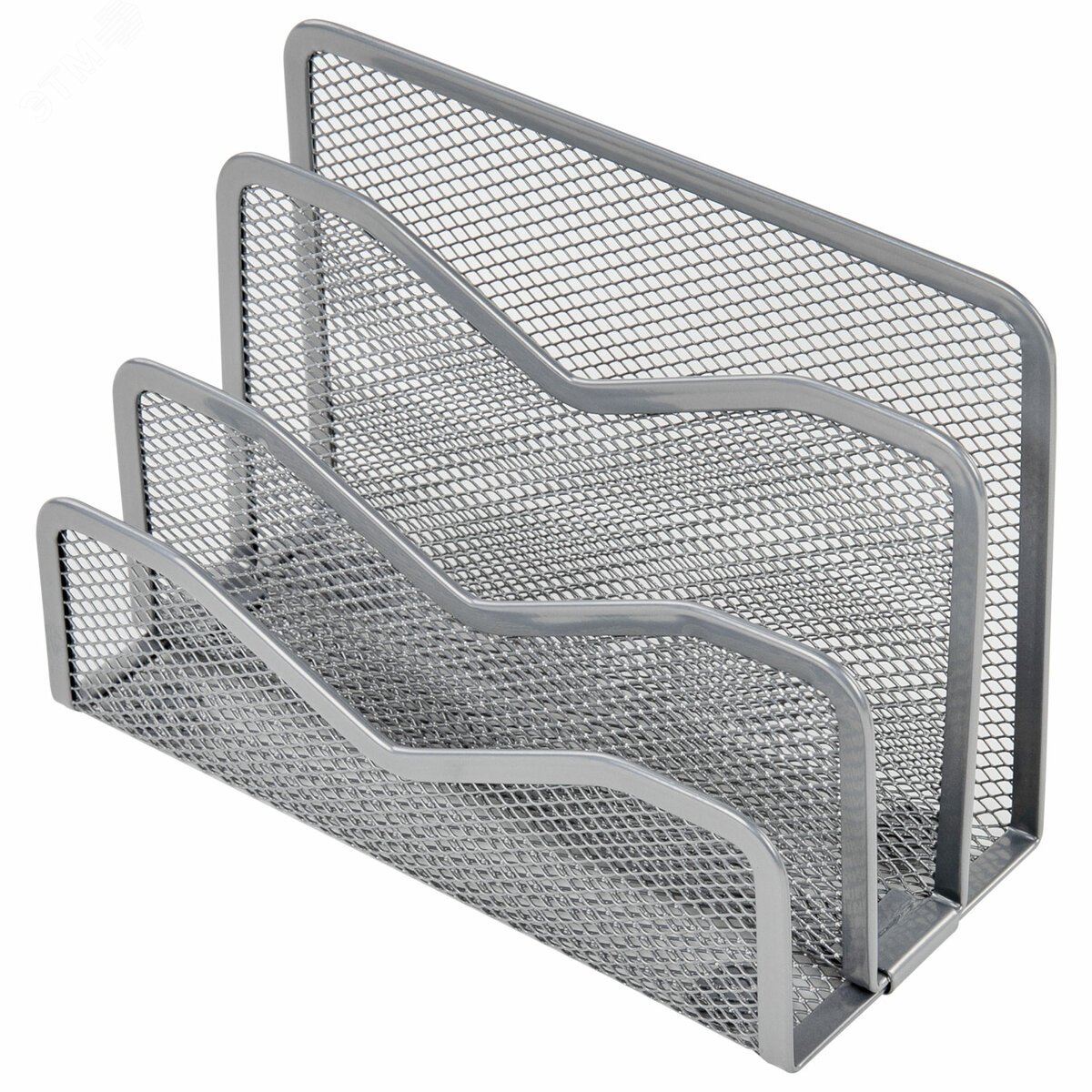 Изображение товара Подставка для сортировки писем и бумаг BRAUBERG Germanium 173х83х122мм серебро