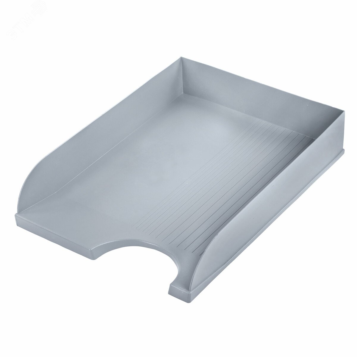 Изображение товара Горизонтальный лоток для бумаг BRAUBERG Standard 350x253x65 мм серый