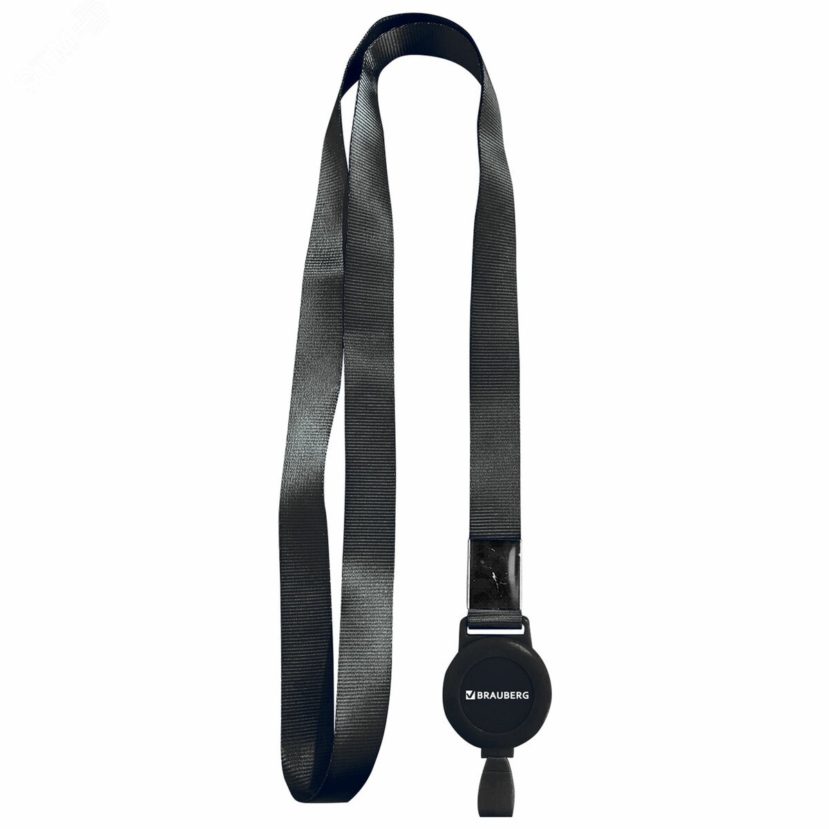 Изображение товара Держатель-рулетка для бейджей BRAUBERG 70 см с лентой 45 см черный