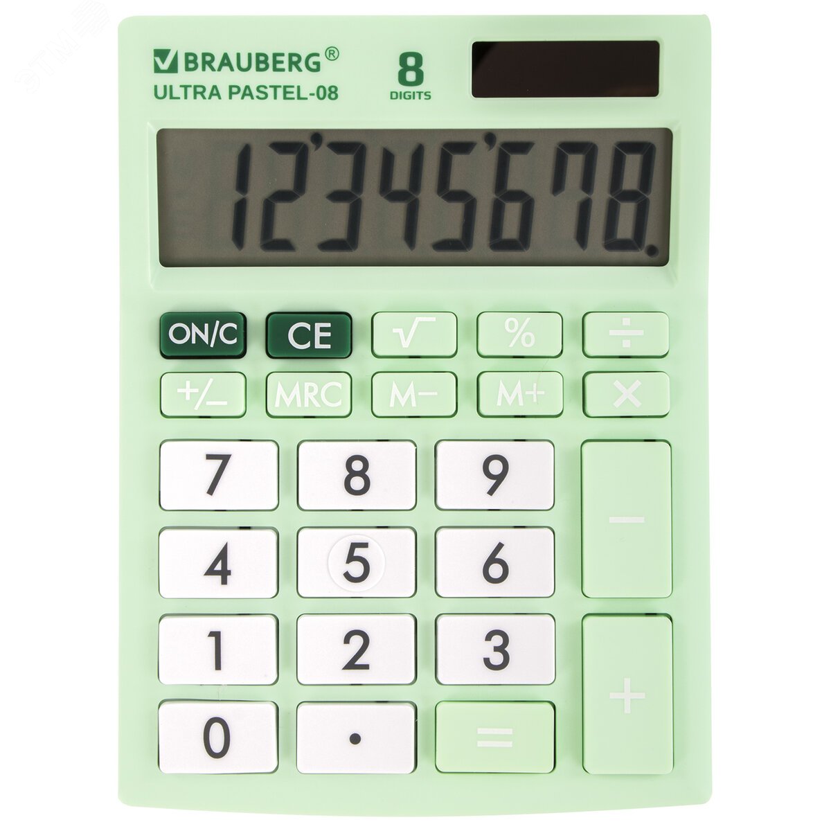 Изображение товара Калькулятор настольный BRAUBERG ULTRA PASTEL-08-LG КОМПАКТНЫЙ (154x115мм), 8 разр, МЯТНЫЙ, 250515 (шт)