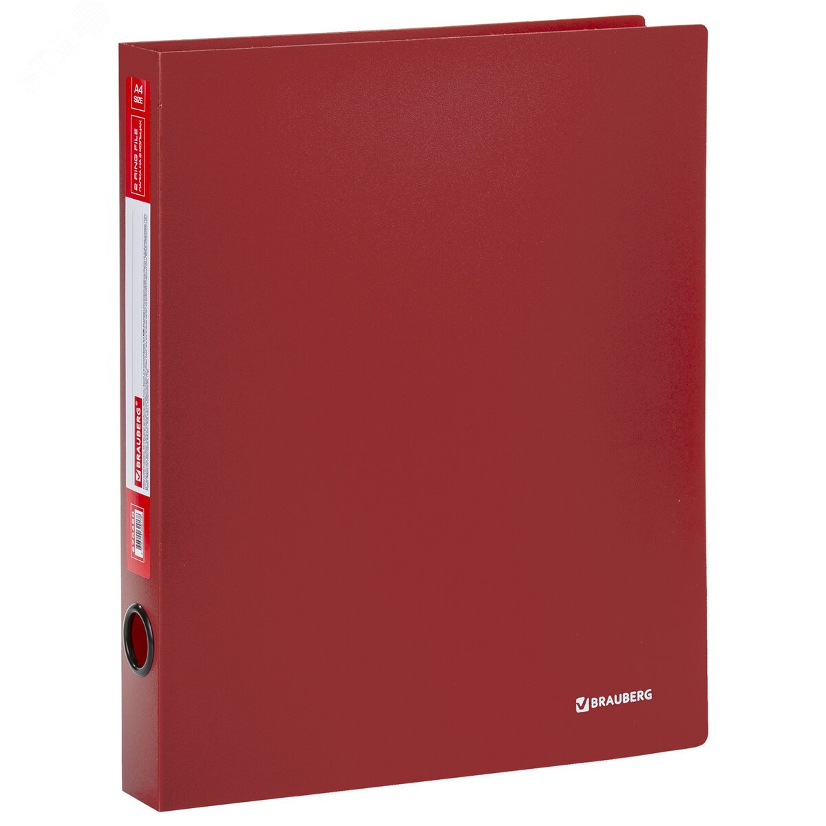 Изображение товара Папка на 2 кольцах BRAUBERG Стандарт 40мм красная до 300 листов 0,9 мм, 270480 (шт)