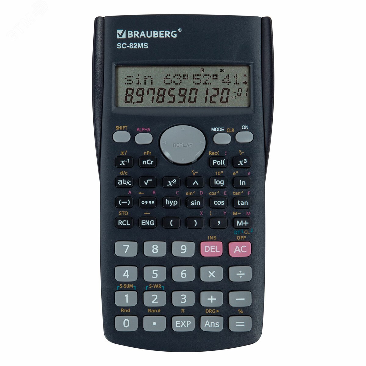 Изображение товара Инженерный калькулятор BRAUBERG SC-82MS с 240 функциями и дисплеем 12 знаков