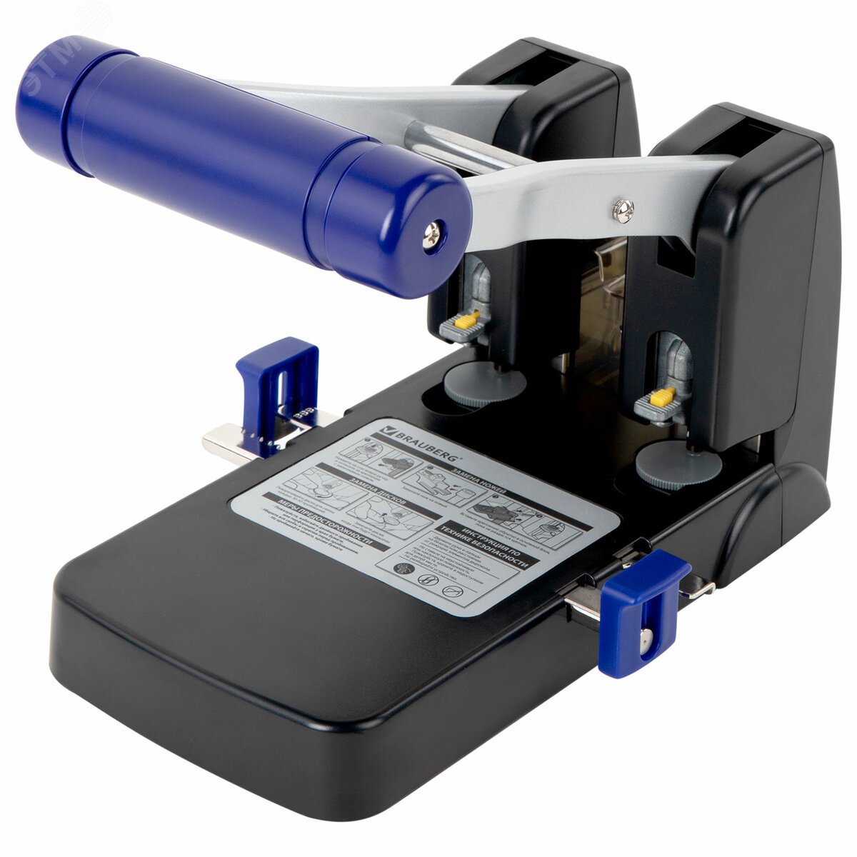 Изображение товара Дырокол металлический BRAUBERG EXTRA Heavy duty до 110 листов Черно-синий