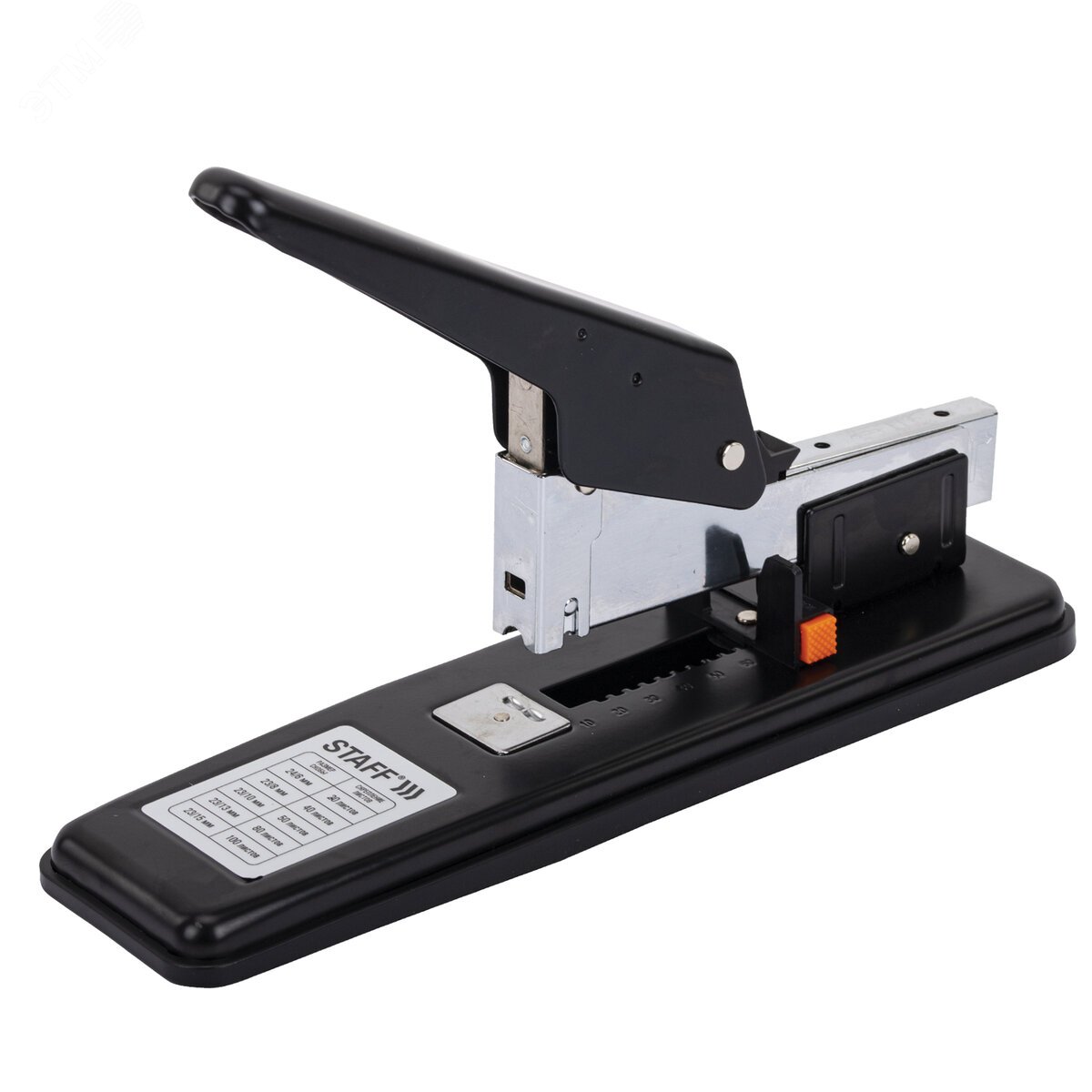 Изображение товара Степлер МОЩНЫЙ №24/6-23/15 металлический STAFF ''HEAVY DUTY ECO'', до 100 листов, черный, 272736 (шт)