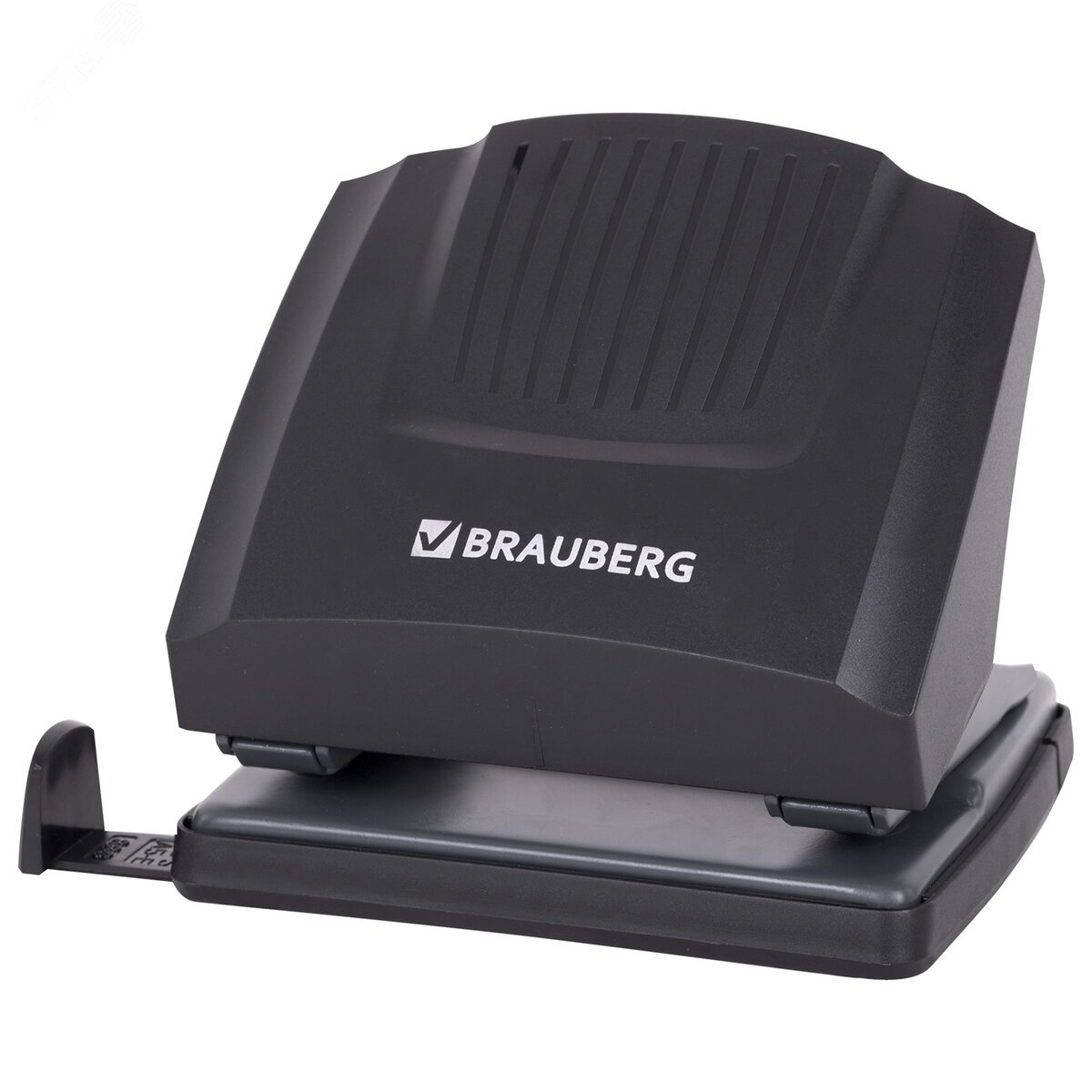 Изображение товара Дырокол BRAUBERG SUPER до 30 листов черный офисный канцелярский