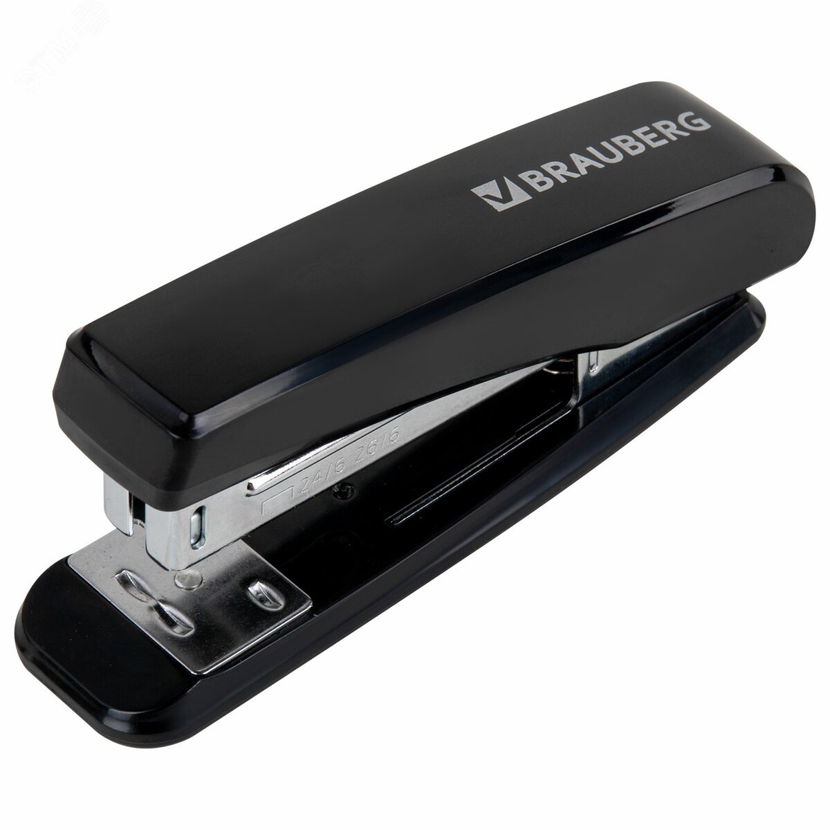 Изображение товара Канцелярский степлер BRAUBERG Standard №24/6 26/6 до 30 листов черный