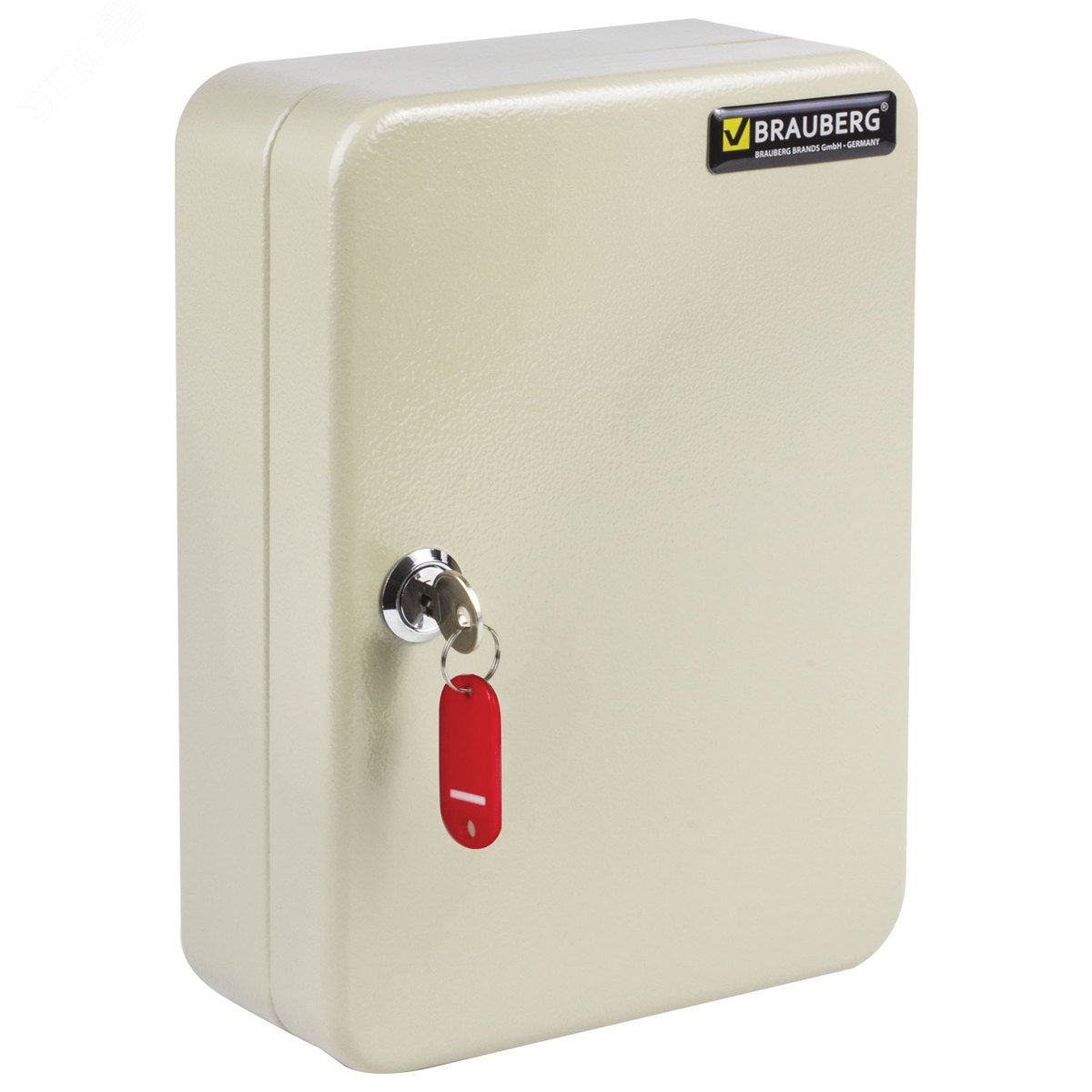 Изображение товара Шкафчик (Ключница) на 48 ключей 250 х 80 х 180 мм, с замком, + 48 брелоков, серый (шт)