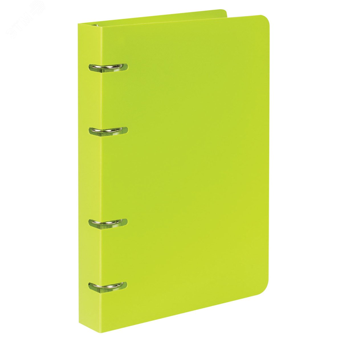 Изображение товара Тетрадь на кольцах А5 160х215мм, 80л, пластик, клетка, BRAUBERG, Салатовый, 403250 (шт)