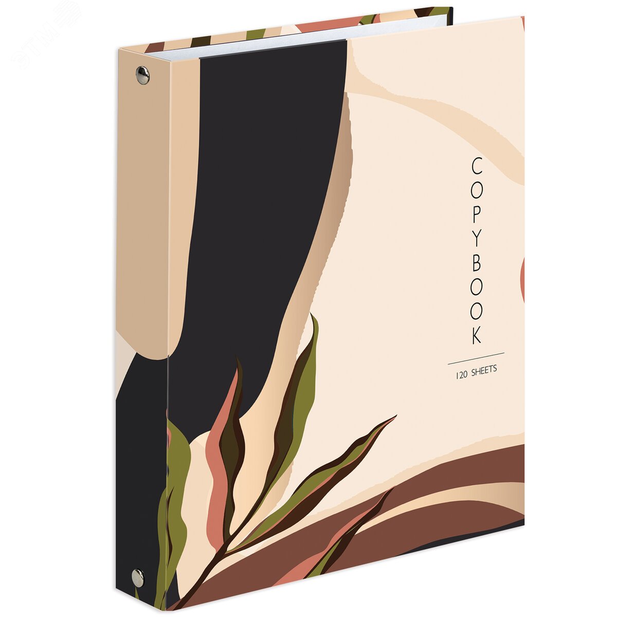 Изображение товара Тетрадь на кольцах А5 BRAUBERG 120л клетка твердая оболочка