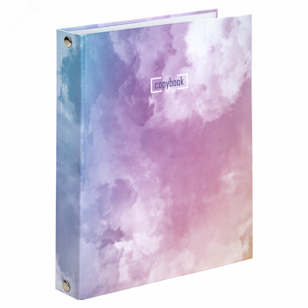 Изображение товара Тетрадь на кольцах А5 175х215мм, 240л, твердый картон, клетка, BRAUBERG, Cloud, 404094 (шт)