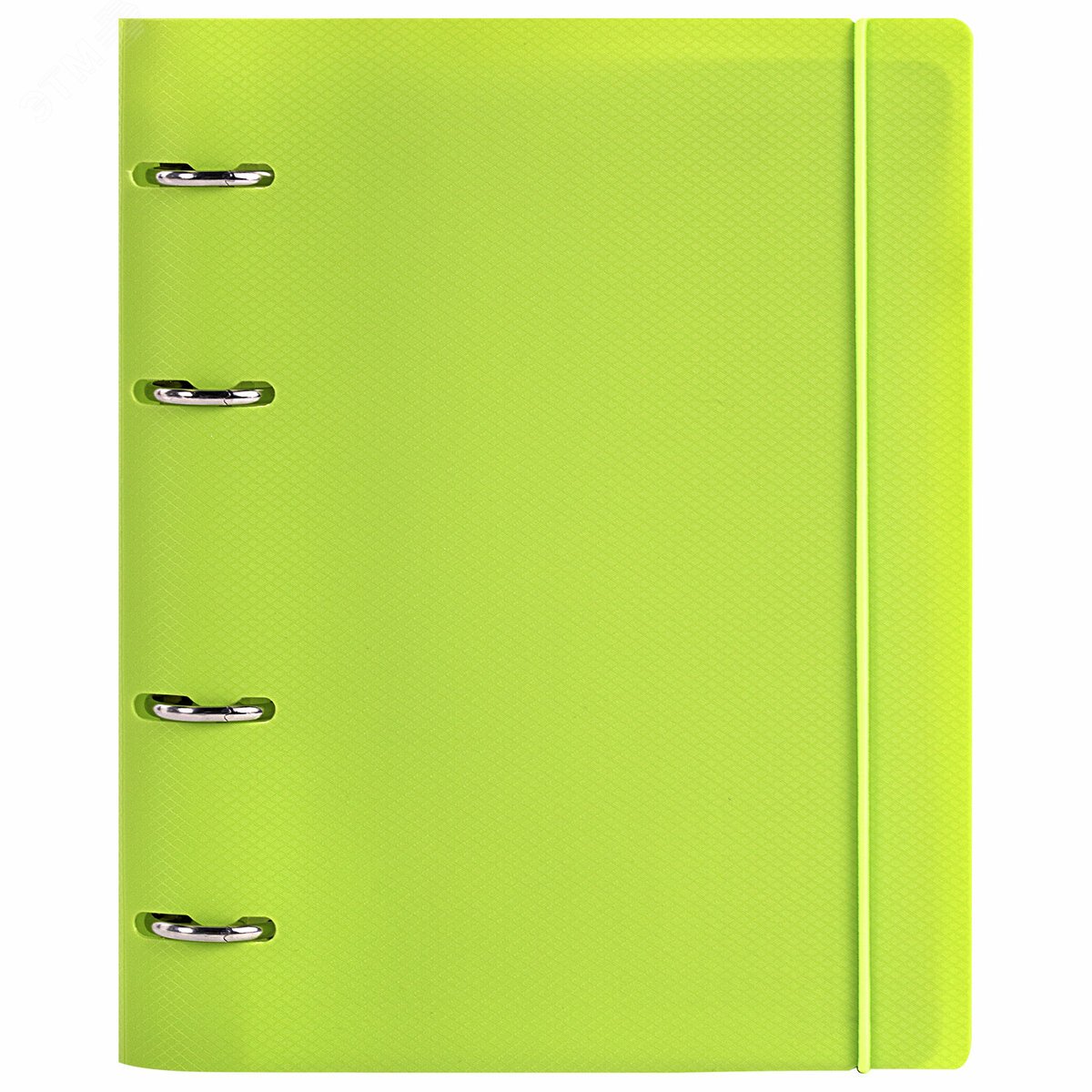 Изображение товара Тетрадь на кольцах А5 175х220мм, 120л, пластик, с резинкой, BRAUBERG, Салатовый, 404619 (шт)