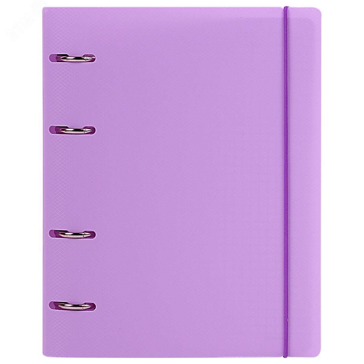 Изображение товара Тетрадь на кольцах А5 175х220мм, 120л, пластик, с резинкой, BRAUBERG, Сиреневый, 404620 (шт)