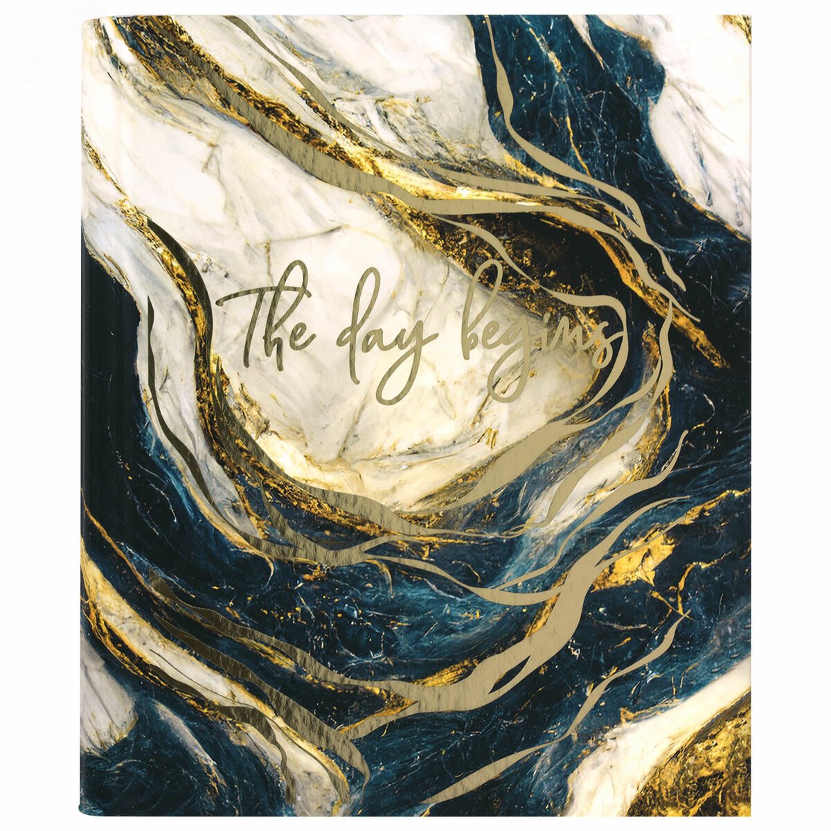 Изображение товара Тетрадь на кольцах А5 175х215мм, 120л, твердый картон, фольга, клетка, BRAUBERG, Marble, 404719 (шт)