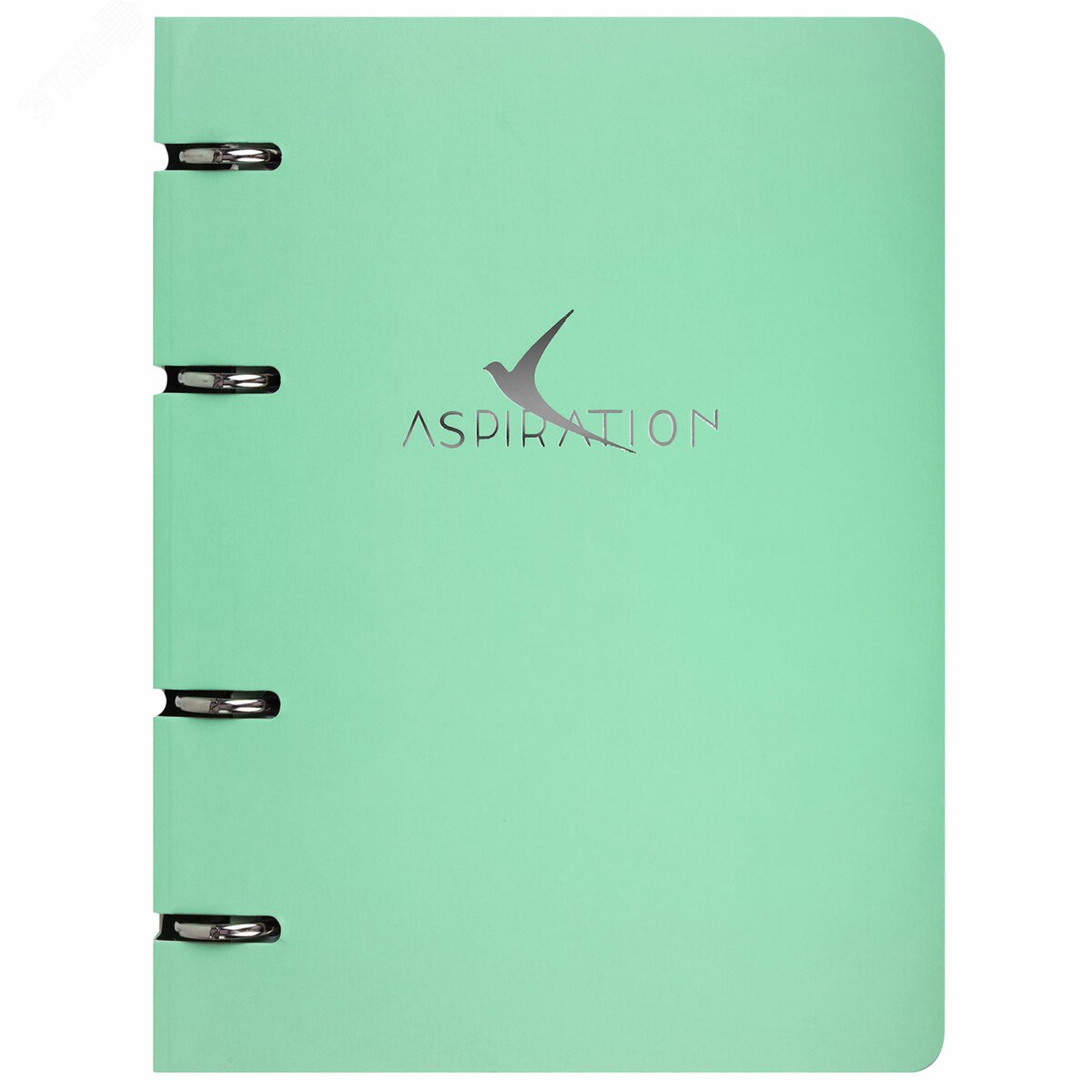 Изображение товара Тетрадь на кольцах А5 160х212мм, 120л, картон, фольга, клетка, BRAUBERG, Pastel, 404734 (шт)