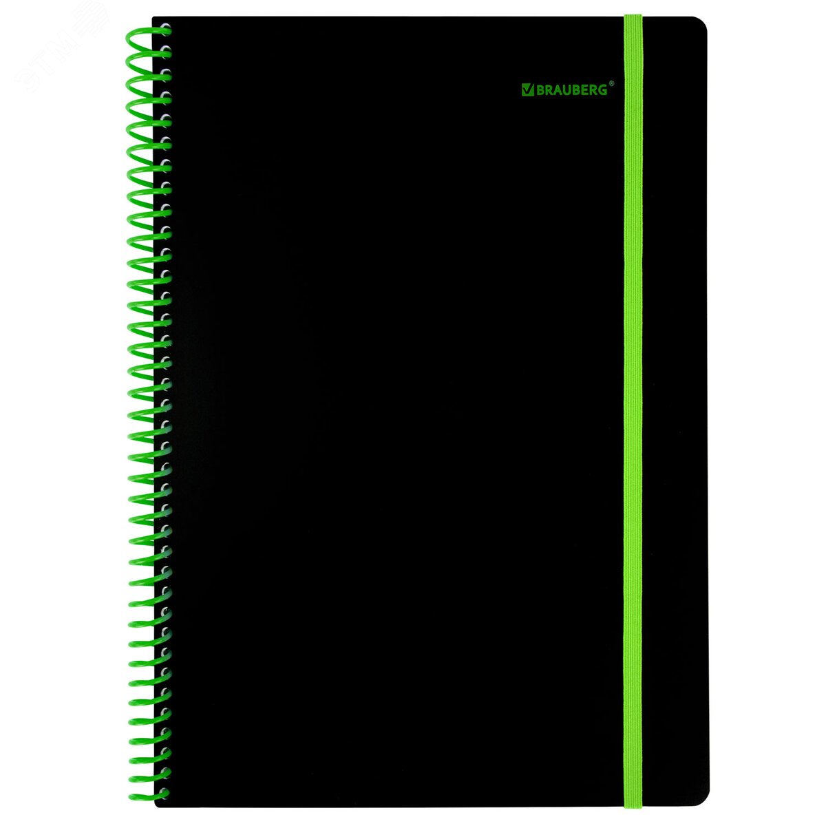Изображение товара Тетрадь обложка пластик А4 80 листов спираль резинка BRAUBERG