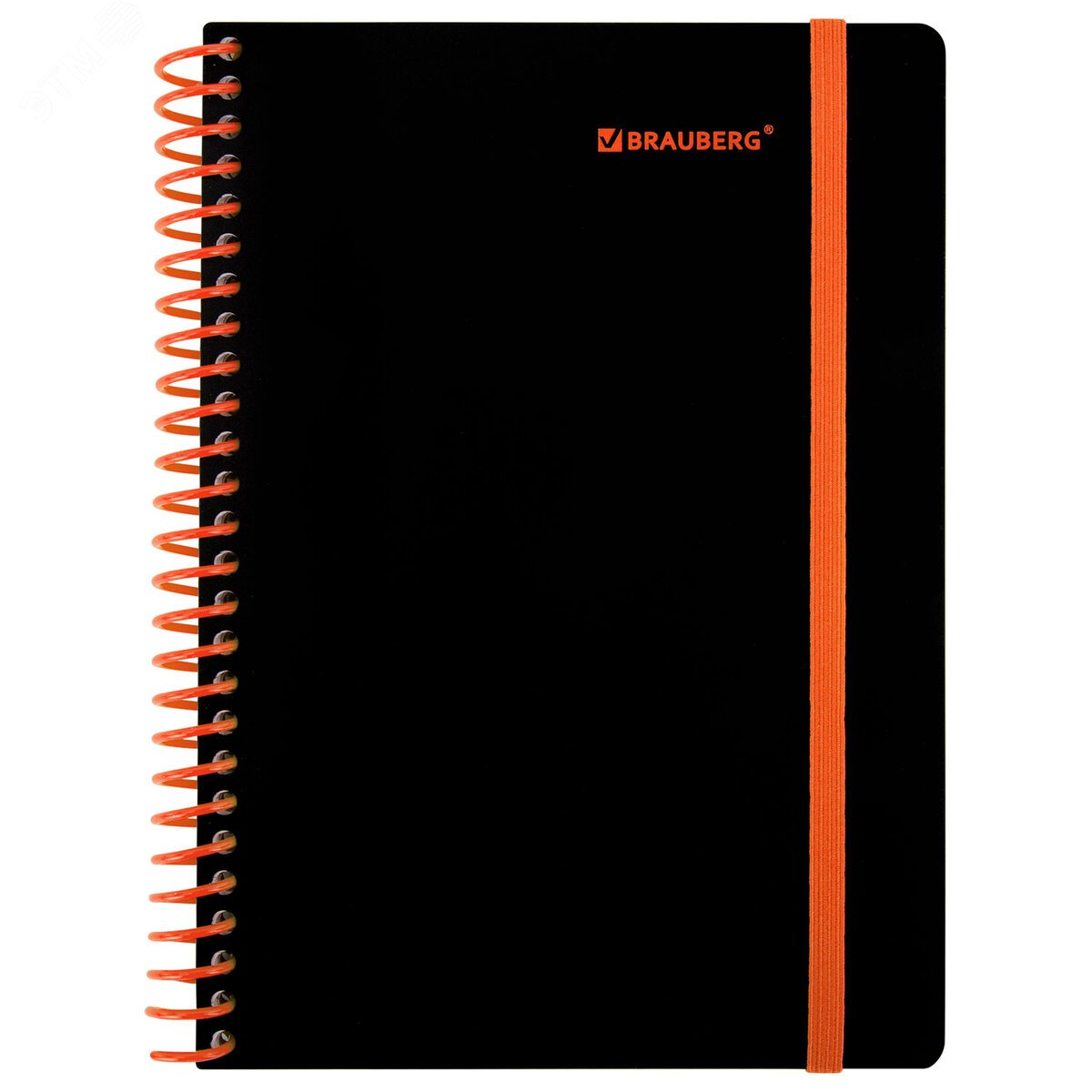 Изображение товара Тетрадь А5 80 листов BRAUBERG plastic cover spiral with elastic
