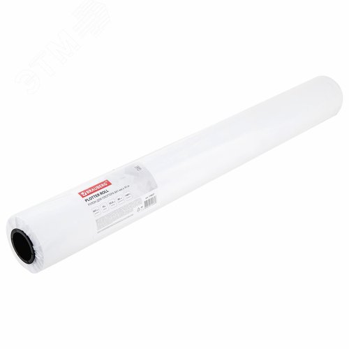 Изображение товара Бумага широкоформатная рулон для плоттера 841мм х 45м х втулка 50,8мм, 80г/м2, CIE 146%, BRAUBERG 110627 (шт)