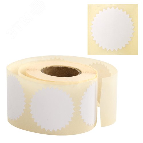 Изображение товара Этикетка самоклеящаяся для опечатывания документов ЗВЕЗДОЧКА белая, 52 мм, 500 шт, BRAUBERG 111651 (шт)