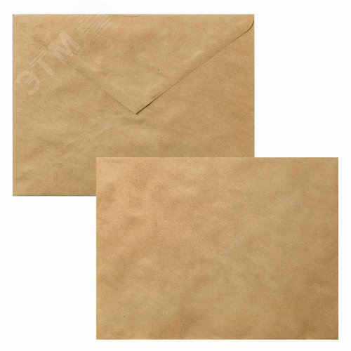 Изображение товара Конверты С5 (162х229мм) КРАФТ, клей, 90г/м2, КОМПЛЕКТ 50шт, треугольный клапан, BRAUBERG, 112364 (шт)