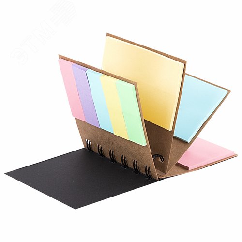 Изображение товара Закладки клейкие в книжке PASTEL 200 шт: 50 х 15 мм 5 цветов х 25 листов, 50 х 75 мм 3 цвета х 25 листов (шт)