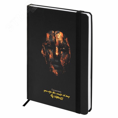 Изображение товара Ежедневник недатированный с резинкой А5 145 х 203 мм, твердый, фольга, 128 л, Face (шт)