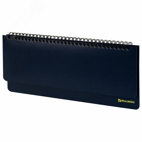 Изображение товара Планинг настольный недатированный 305х140мм BRAUBERG Select балакрон, 60л, темно-синий, 123798 (шт)