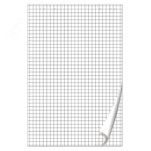 Изображение товара Блокнот для флипчарта ПЛОТНЫЙ 80 г/м2, BRAUBERG, 67,5х98 см, 50 листов, белый (КЛЕТКА), 128647 (шт)