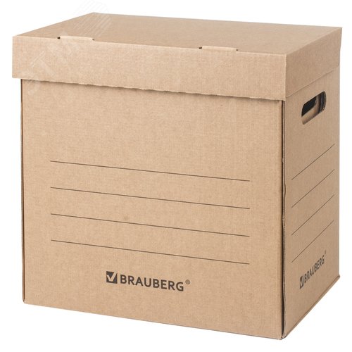 Изображение товара Короб архивный ''Делопроизводство'' (325х235х325 мм), с крышкой, гофрокартон, BRAUBERG (шт)