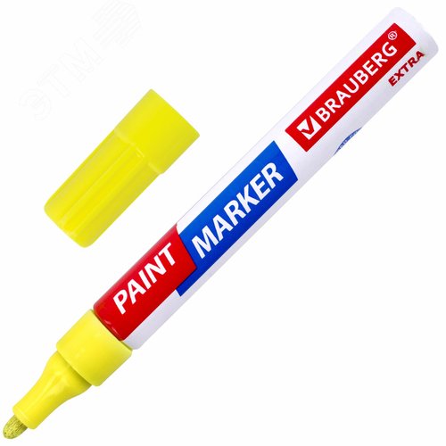 Изображение товара Маркер-краска лаковый EXTRA (paint marker) 4 мм, ЖЕЛТЫЙ, УСИЛЕННАЯ НИТРО-ОСНОВА (шт)