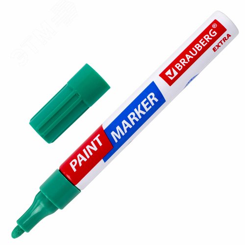 Изображение товара Маркер-краска лаковый EXTRA (paint marker) 4 мм, ЗЕЛЕНЫЙ, УСИЛЕННАЯ НИТРО-ОСНОВА (шт)