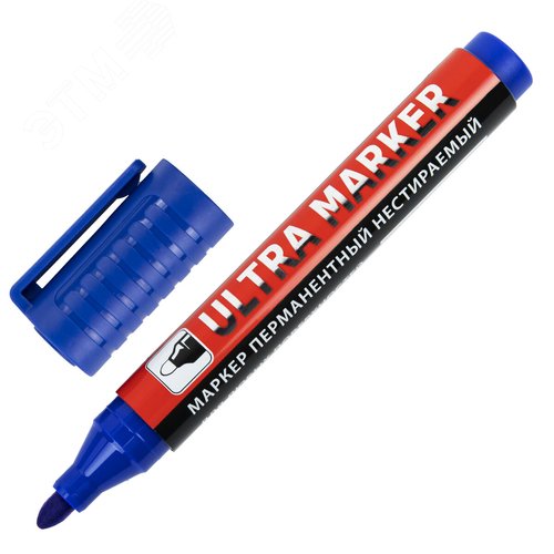 Изображение товара Маркер перманентный ULTRA MARKER 3,5 мм с клипом синий (шт)