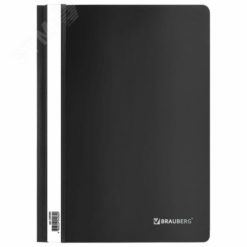 Изображение товара Скоросшиватель пластиковый BRAUBERG, А4, 130/180 мкм, черный (шт)