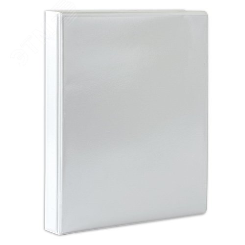 Изображение товара Папка на 4 кольцах с передним прозрачным карманом BRAUBERG, 35 мм, картон с ПВХ, белая, до 250 л (шт)