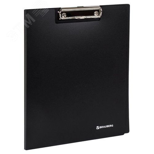 Изображение товара Папка-планшет BRAUBERG Стандарт, А4 (310х230мм), с прижимом и крышкой, пластик, черная, 0,9мм,221646 (шт)