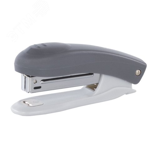 Изображение товара Степлер №10 BRAUBERG ''Original'', до 12 листов, с антистеплером, серый, 222531 (шт)