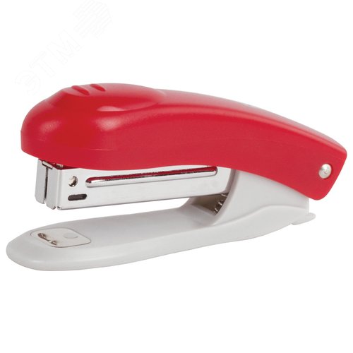 Изображение товара Степлер №10 BRAUBERG ''Original'', до 12 листов, с антистеплером, красный, 222532 (шт)